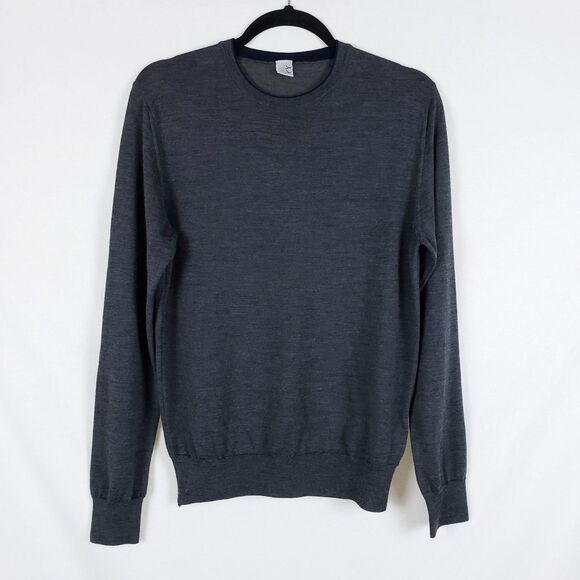 Eleventy Mens Sweater Gray Size Small Crewneck Wool Silk Casual Everyday - Picture 1 of 12